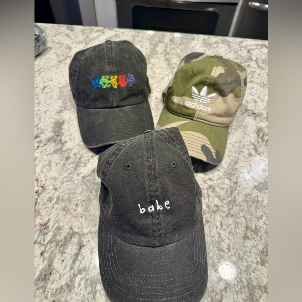 Adidas / grateful dead / babe hat bundle